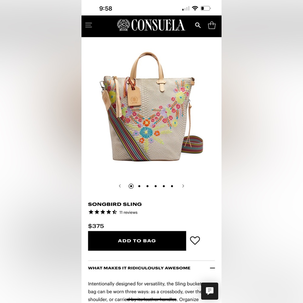 Beautiful consuela bag